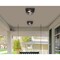 Westinghouse Fixture Ceiling Outdr Flush-Mount 60W 2-Light Wyndham 12In Txt, Black Clear Sd Glass 6114300 - alternate 3